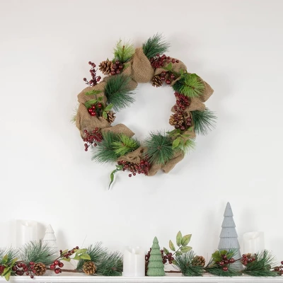 Northlight 4.5' X 5.5" Unlit Snow Dusted Pine Cones, Berries, And Long Pine Needles Artificial Christmas Garland 3 Northlight 4.5' X 5.5" Unlit Snow Dusted Pine Cones, Berries, And Long Pine Needles Artificial Christmas Garland