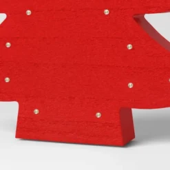 12" Battery Operated Lit Wood Christmas Tree Figurine - Wondershop™ Red -Northlight Store GUEST f457e534 ae93 4df1 b94a 6d4266654b15