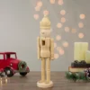 Northlight 14.75" Unfinished Paintable Wooden Christmas Nutcracker With A Crown